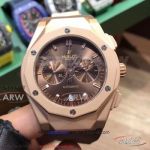 Perfect Replica ZY Factory Hublot Classic Fusion Chocolate Face Chronograph 40mm Watch